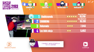 Just Dance Now scoring screen (2017 update)