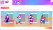 Just Dance Now coach selection screen (2020 update, computer)