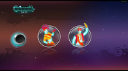 Just Dance 3 coach selection screen (Wii)