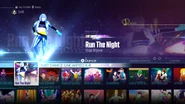 Run the Night on the Just Dance 2016 menu