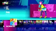 Bang on the Just Dance 2017 menu