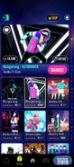 Bangarangalt jdnow menu phone 2024.png (1.9 MB) Bangarang (Extreme Version) on the Just Dance Now menu (2024 update, phone)