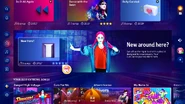 Newhere jd2024 bannermenu.png (1.26 MB) Just Dance 2024 Edition banner screen ("New Here?")