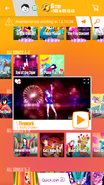Firework on the Just Dance Now menu (2017 update, phone)