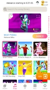 Ievan Polkka on the Just Dance Now menu (2020 update, phone)