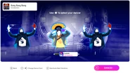 Just Dance 2019 coach selection screen (8th-gen, controller)