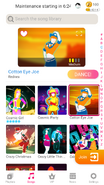 Cotton Eye Joe on the Just Dance Now menu (re-updated, phone)