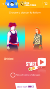 Just Dance Now coach selection screen (2017 update, phone)