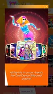 The background in the notification for "Just Dance Billboard" in Just Dance Now