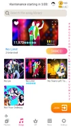 No Limit on the Just Dance Now menu (2020 update, phone)