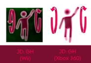 Comparação de Pictogramas (Just Dance: Greatest Hits, Wii VS Xbox 360)