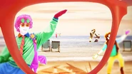 A Sun Horizon-themed "beach episode" photo featuring Scotty, third and fourth coach of Despacito, Estrella, Juan, and the coach of Baianá
