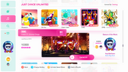 OMG on the Just Dance 2020 menu