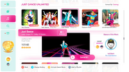 Just Dance (Sweat Version) on the Just Dance 2020 menu