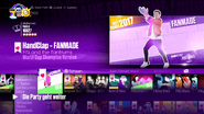Fanmade on the Just Dance 2017 menu