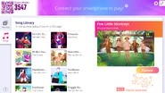 Five Little Monkeys on the Just Dance Now menu (2020 update, computer)