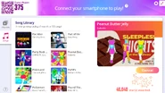 Peanut Butter Jelly on the Just Dance Now menu (2020 update, computer)
