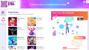Blow Your Mind (Mwah) on the Just Dance Now menu (2020 update, computer)