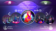 I Don’t Feel Like Dancin’ on the Just Dance 3 menu (Wii/PS3)