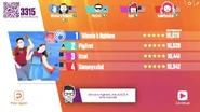 Just Dance Now scoring screen (2017 update)