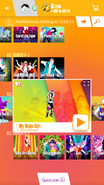 My Main Girl on the Just Dance Now menu (2017 update, phone)