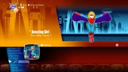 Amazing Girl on the Just Dance 2018 menu