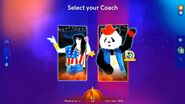 Tela de seleção de treinador do Just Dance 2025 Edition