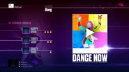 Just Dance 2017 routine selection screen