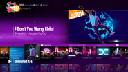 Don’t You Worry Child on the Just Dance 2017 menu