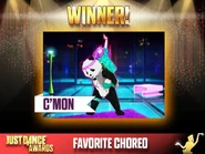 The routine’s award for "Favorite Choreo"