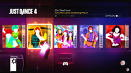 On the Floor on the Just Dance 4 menu (Xbox 360)