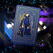 O treinador em uma carta de tarô durante a "Semana do Tarot"[3]