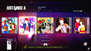 So What on the Just Dance 4 menu (XBOX 360)