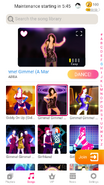 Gimme! Gimme! Gimme! (A Man After Midnight) on the Just Dance Now menu (2020 update, phone)