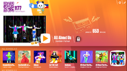 All About Us on the Just Dance Now menu (2017 update, computer)