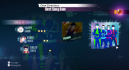 Just Dance 2015 routine selection screen