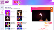 Superstition on the Just Dance Now menu (2020 update, computer)