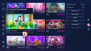 In the Hall of the Pixel King on the Just Dance 2023 Edition menu