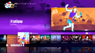 Lollipop on the Just Dance 2017 menu