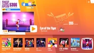 Eye of the Tiger no menu do Just Dance Now (atualizado)