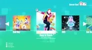Keep in Touch on the Just Dance 2020 menu (Wii)