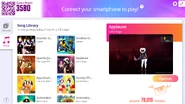 Applause on the Just Dance Now menu (2020 update, computer)