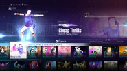 Cheap Thrills on the Just Dance 2016 menu