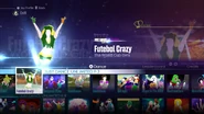 Futebol Crazy on the Just Dance 2016 menu