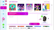 Hala Bel Khamis on the Just Dance 2019 menu (Middle East)