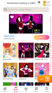 Mamasita on the Just Dance Now menu (2020 update, phone)