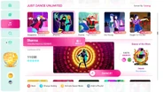 Dharma on the Just Dance 2020 menu