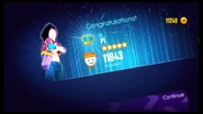 Just Dance 2014 scoring screen