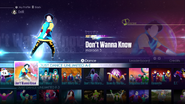 Don’t Wanna Know on the Just Dance 2016 menu