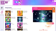 Satellite on the Just Dance Now menu (computer)